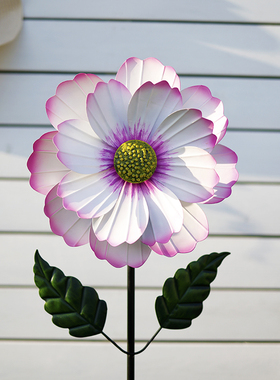 庭院花园景观创意旋转装饰户外铁艺阳台布置院子造景小风车摆件