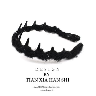 韩国儿童毛线针织发箍带齿轮防滑头箍女童公主刘海碎发简约头饰潮