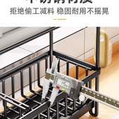 不锈钢带杆抹布架厨房置物架台面水池海绵沥水篮水槽洗洁精收纳架