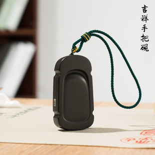 易水砚天然原石老坑砚台研磨墨条便携墨池创意文玩小摆件手把砚
