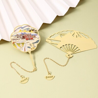 西藏布达拉宫文创金属书签 博物馆纪念品特色工艺品礼物黄铜古风