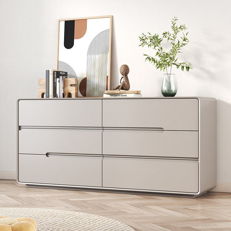 意式极简实木五斗柜客厅六斗柜卧室轻奢玄关柜储物柜餐边柜收纳柜