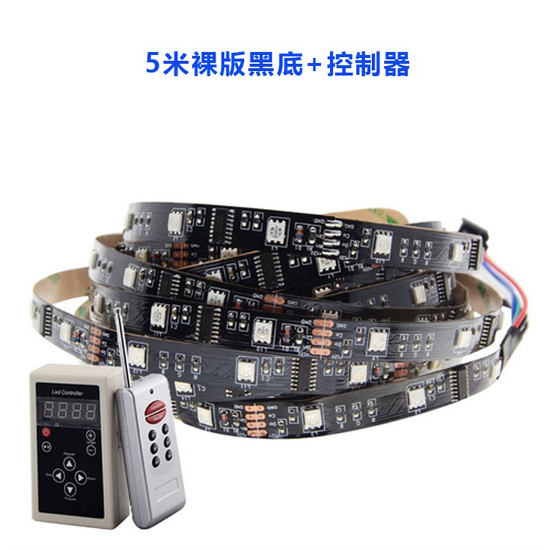 LED幻彩灯带12v5050贴片IC6803全彩流星跑马灯滴胶黑板防雨软灯条