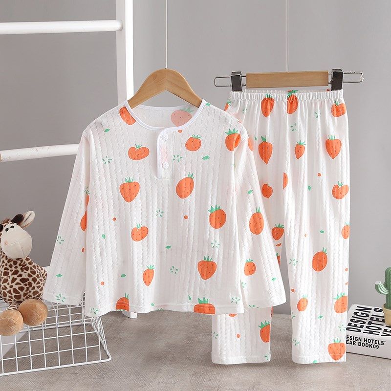 男童睡衣夏季薄款长袖纯棉小童男孩空调服全棉女童儿童家居服套装,童装/婴儿装/亲子装,家居服套装,淘宝优惠券,粉丝福利购,淘宝优惠卷