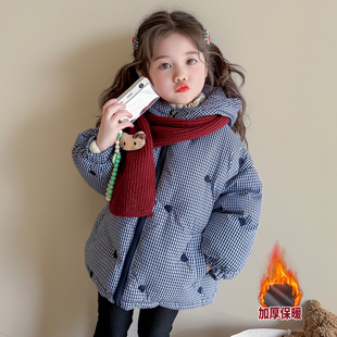 女童棉衣2025新款加绒加厚保暖洋气时髦儿童冬季外套宝宝过冬棉袄