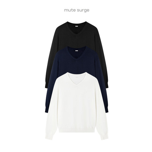mutesurgeV领混纺针织衫
