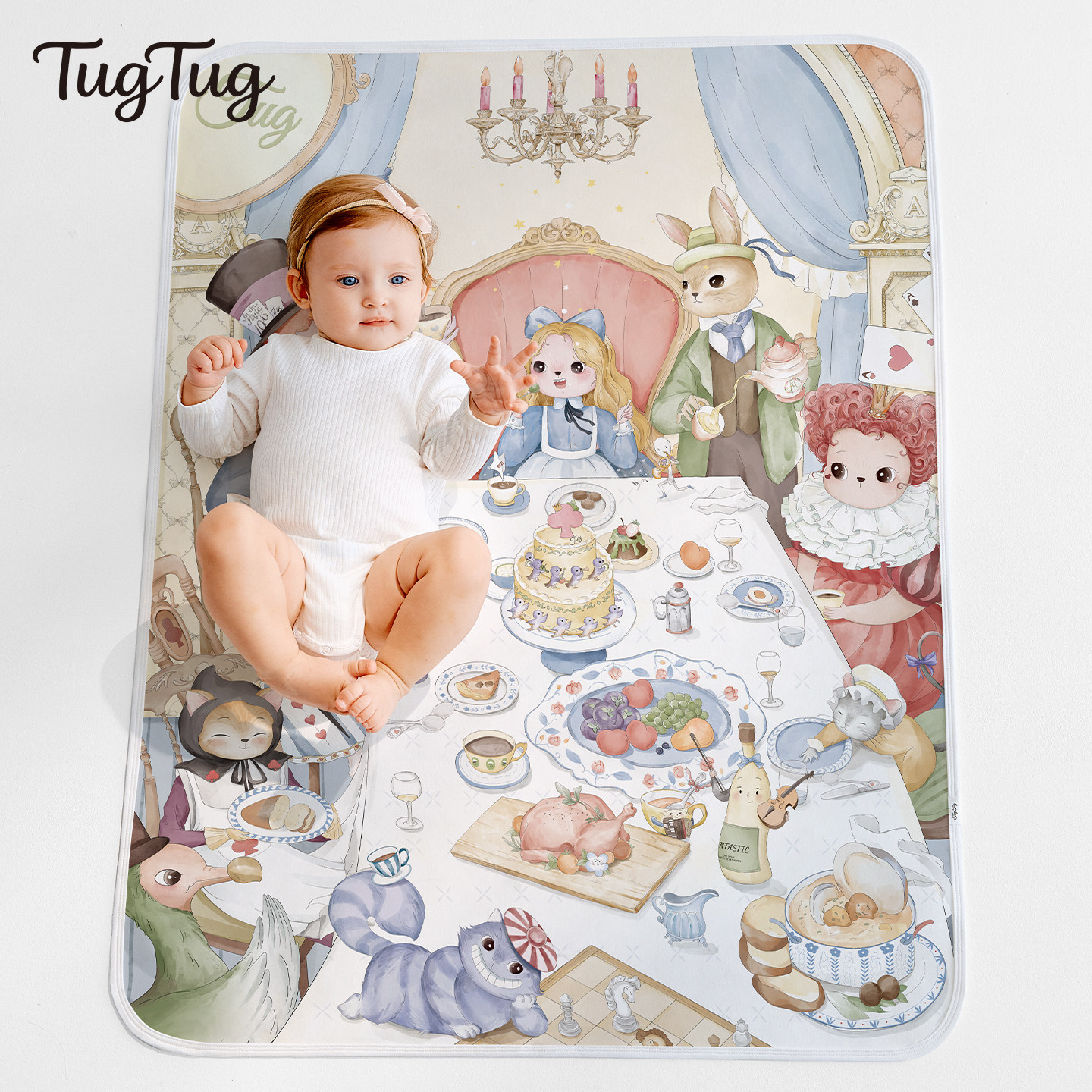 【夏季轻薄款】TugTug隔尿垫婴儿防水可洗纯棉透气隔尿大尺寸床单