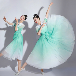 现代舞连衣裙演出服女2025新款当代舞蹈服装学生大合唱团服装长裙