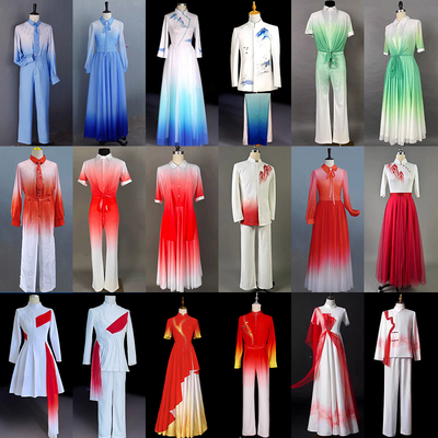 新款成人合唱团演出服长裙