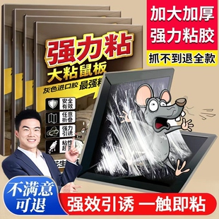 粘鼠板强力胶抓粘大老鼠贴药灭抓鼠神器克星家用一窝端捕鼠厨房