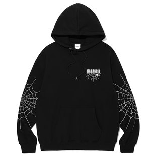 stray kids新专演唱会连帽衫 同款 蜘蛛网欧美风设计加绒外套