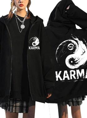 2025 Stray Kids skz 回归周边原宿印花卫衣连帽宽松拉链卫衣批