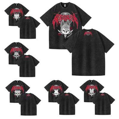 水洗做旧stray kids演唱会独立站 Skzoo 组合周边印花夏季短袖