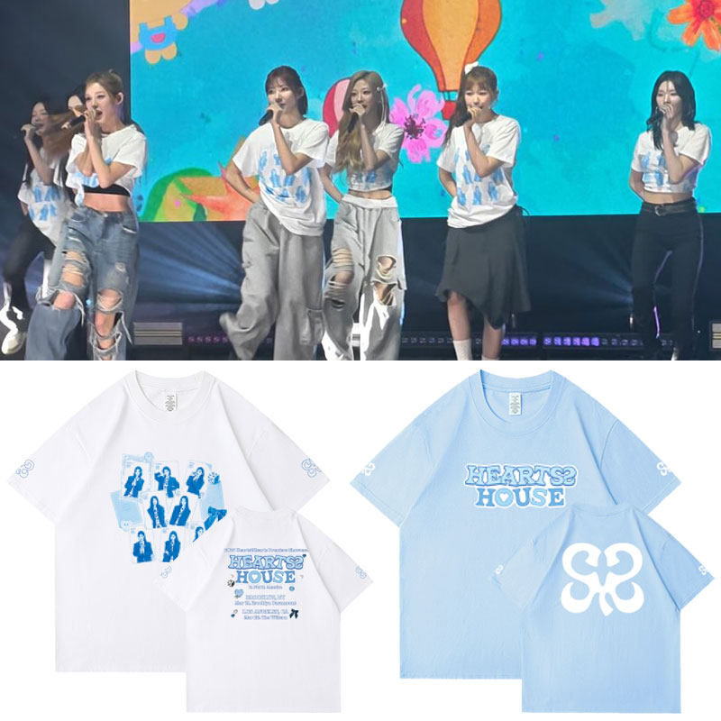 Hearts2Heart演唱会周边短袖T恤重磅230g纯棉印花打歌服图片