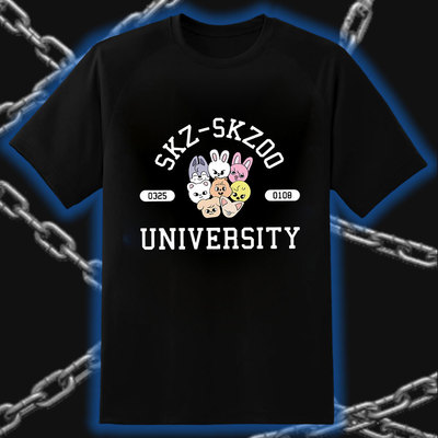 stray kids联名卡通skzoo应援打歌服 明星周边衣Felix黄铉辰T恤衫