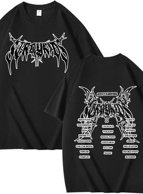 外贸Stray Kids Dominate周边组合周边印花夏季短袖T恤纯棉宽松