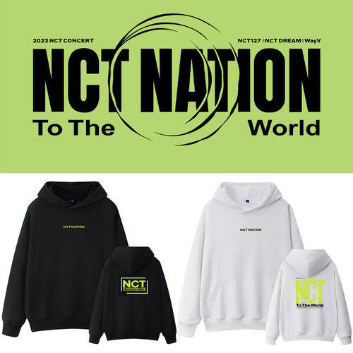 NCT127dreamWayV2023演唱会周边同款连帽衫宽松套头加绒卫衣服