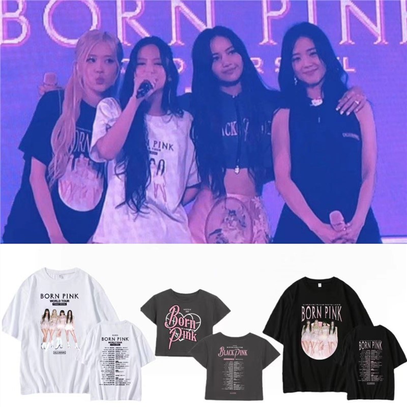 BLACKPINK首尔演唱会周边女lisa金智秀rose同款衣服应援上衣潮ins 女装/女士精品 T恤 原图主图