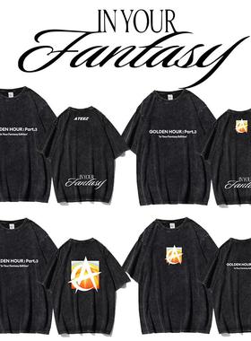 ATEE新专辑周边logo印花 12th inyour水洗T恤文艺风青年短袖夏t女