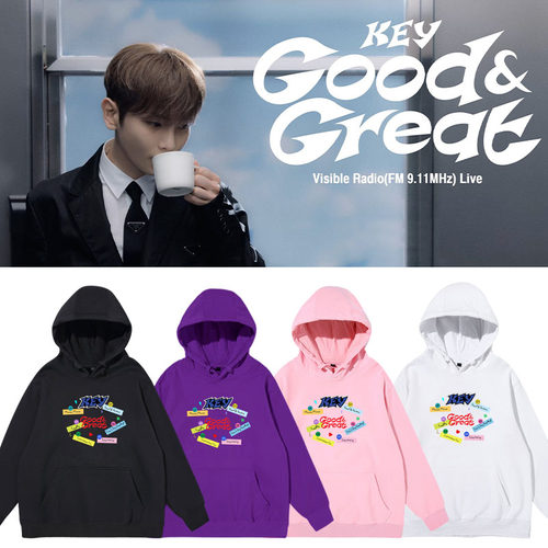 SHINee金基范KEY专辑Good Great周边同款宽松纯棉春秋连帽衫卫衣