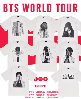 BTS防弹少年团ARIRANG巡回演唱会同款短袖T恤纯棉应援圆领上衣服