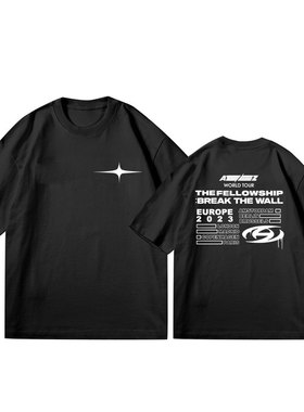 ATEEZ世界巡演同款印花上衣 男女粉丝应援衫 崔伞 宋旼琦 T恤