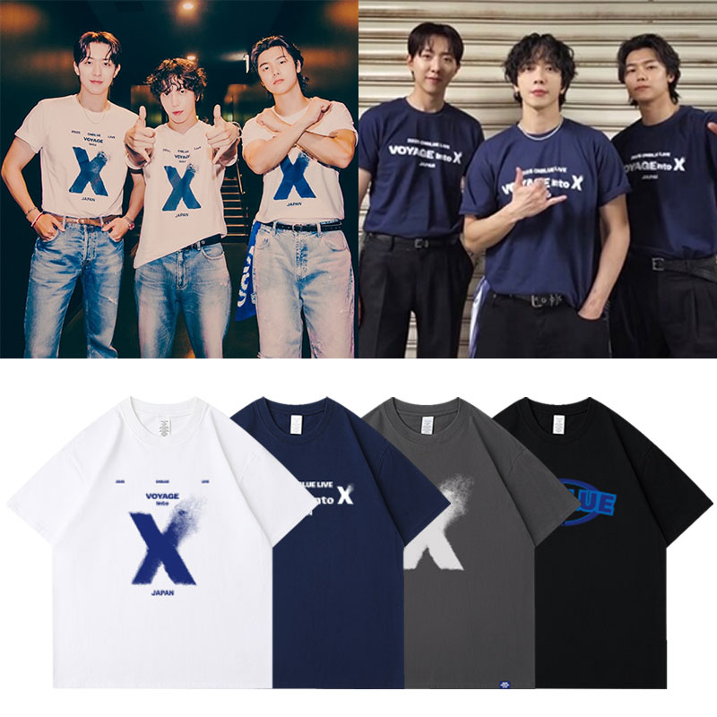 2025CNBLUE演唱会VOYAGEinto周边衣服郑容和同款短袖T恤纯棉印花