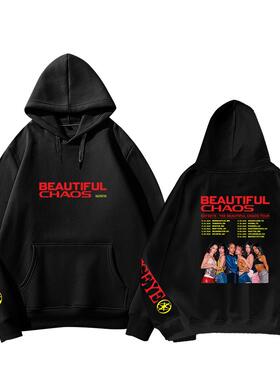 KATSEYE女团BEAUTIFUL CHAOS周边薄款连帽卫衣双面秋冬季新款潮流
