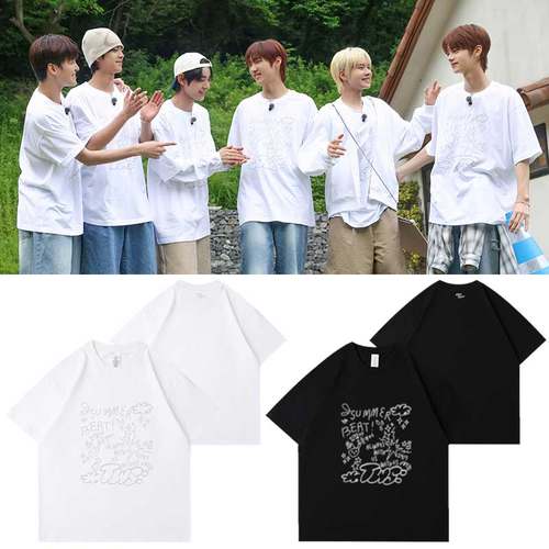 TWS SummerBeat快闪周边同款短袖T恤纯棉印花衣服打底衫夏季上衣