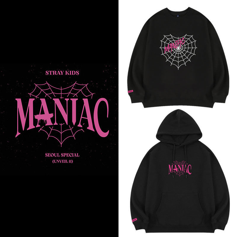 STRAYKIDS MANIAC首尔UNVEIL演唱会周边同款衣服宽松卫衣打歌服