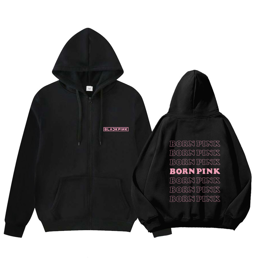 粉墨blink世巡演唱会BLACKPINK打歌服BORN PINK薄款拉链外套连帽