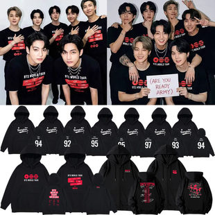 BTS防弹少年团2026ARIRANG演唱会同款春秋加绒外套连帽衫套头卫衣