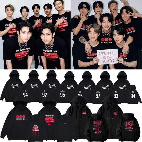 BTS防弹少年团2026ARIRANG演唱会同款春秋加绒外套连帽衫套头卫衣