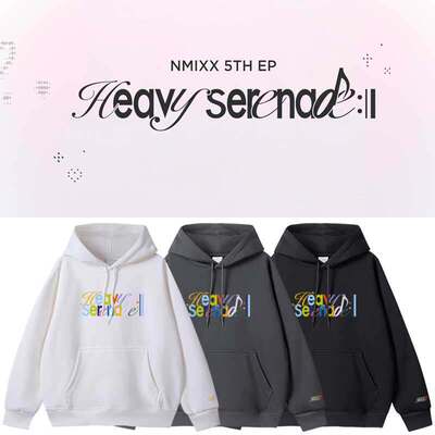 NMIXX专辑HeavySerenade周边应援衣服同款卫衣印花套头帽衫男女装