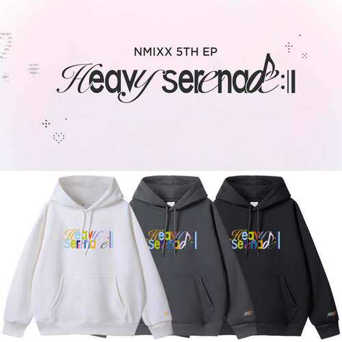NMIXX专辑HeavySerenade周边应援衣服同款卫衣印花套头帽衫男女装