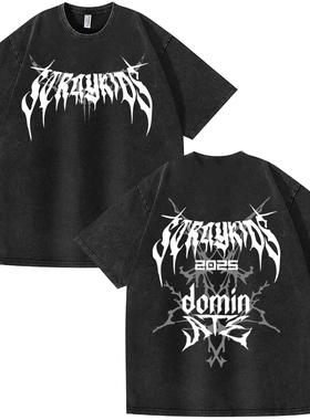 2025stray kids Bad Rap独立站 Evil Skzoo 组合周边印花夏季短袖