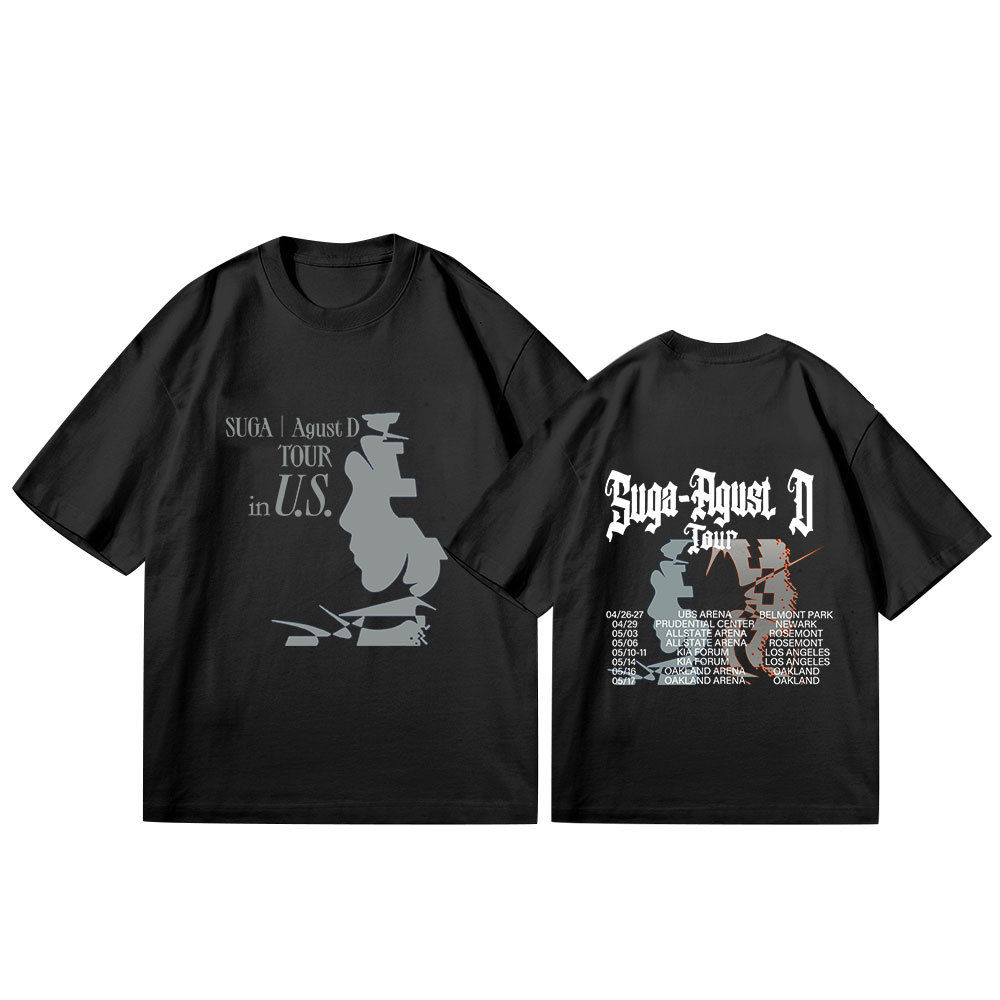 防弹少年团suga闵玧其solo应援上衣 专辑个性打歌服欧潮流街舞T恤