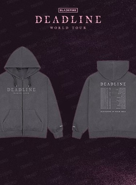 BLACKPINK演唱会deadline周边衣服拉链连帽rose Lisa同款潮流上衣