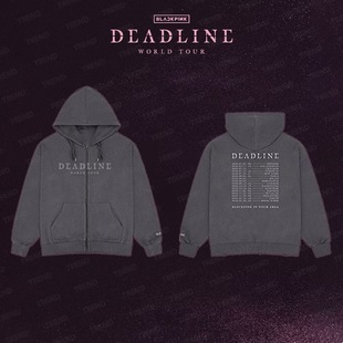 BLACKPINK演唱会deadline周边衣服拉链连帽rose Lisa同款潮流上衣