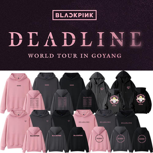 Blackpink2026演唱会DEADLINE同款春秋加绒外套连帽衫套头卫衣服
