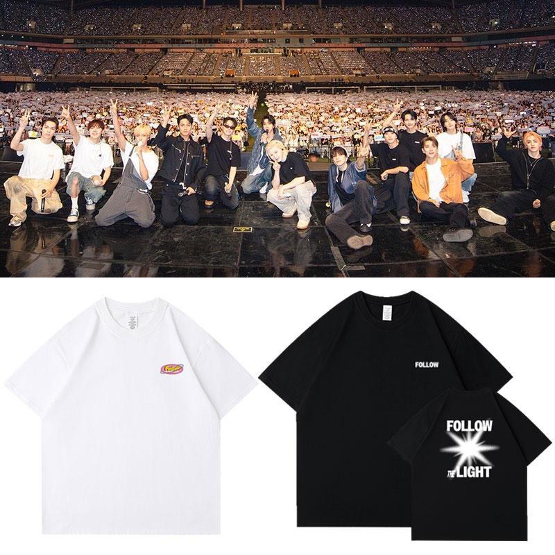 SEVENTEEN 2024FOLLOW首尔演唱会周边同款衣服纯棉短袖T恤打底衫