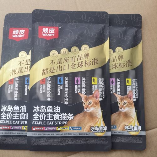 顽皮冰岛鱼油全价主食猫条鸡肉口味12g*60支猫零食湿粮减少掉毛