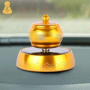 车载太阳能跑者汽车中控台装饰六字咒语安全汽车内饰配件无障碍豪