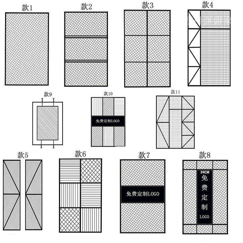 定做菱形网格方格网铁艺屏风铁丝网隔断墙镂空网格置物架悬吊式天