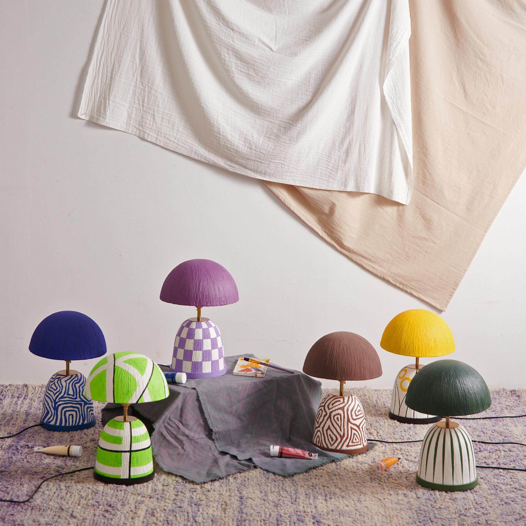 手绘台灯手工纸家居波西米亚桌面氛围感几何摆件客厅卧室民宿