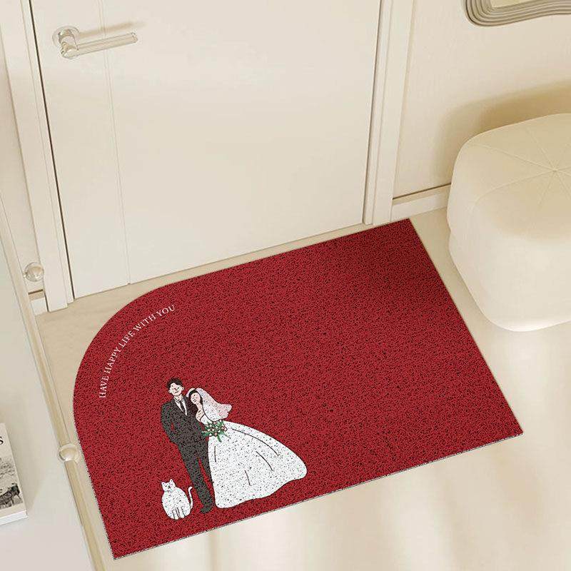 婚房玄关进门丝圈地垫喜庆入户门蹭脚垫红色家用耐脏地毯pvc门垫,居家布艺,入户地垫,淘宝优惠券,粉丝福利购,淘宝优惠卷