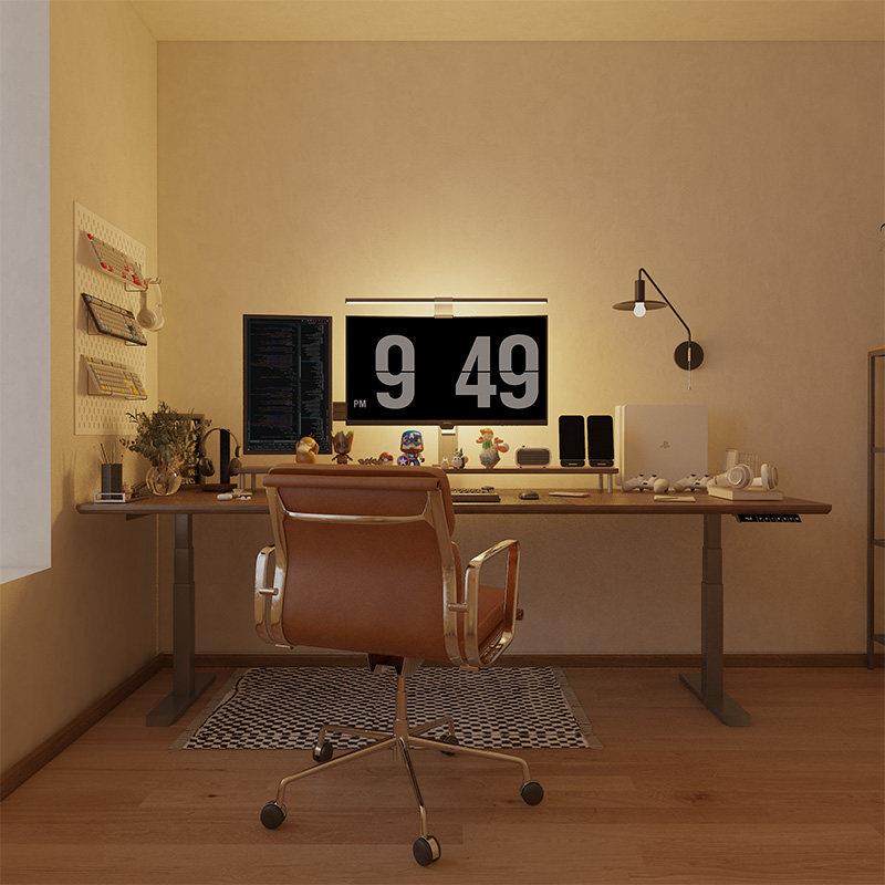 电动升降桌站立双电机书桌腿桌架电脑桌小尺寸电竞桌桌脚定制实木