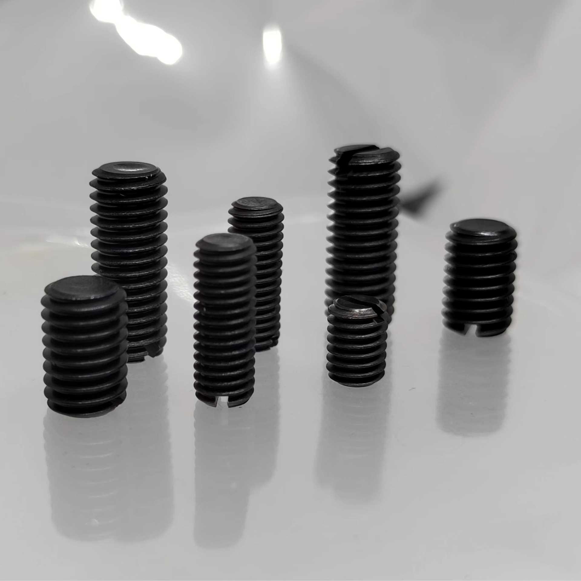 GB73DIN551 12 9级一字开槽紧定止付机米螺丝M4-M6M8顶丝现货