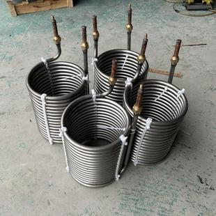 纯钛盘管换热器钛管蒸发器鱼池冷水机制冷机鱼缸海鲜工业钛冷凝器