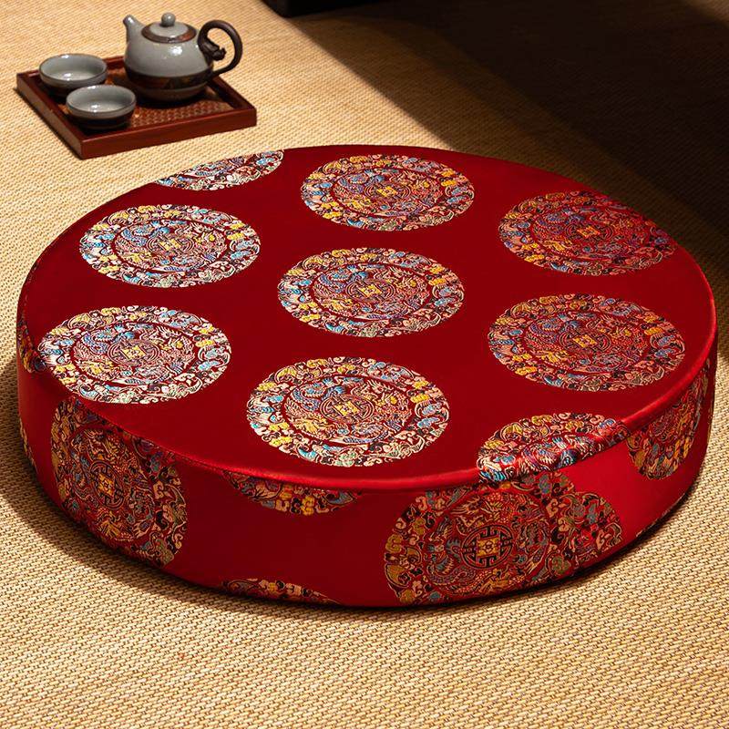 蒲团坐垫家用打坐垫禅修垫拜佛跪拜垫子加厚阳台飘窗圆形地垫定制